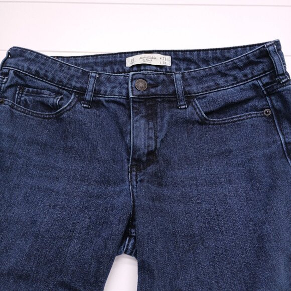 Abercrombie & Fitch Dark Wash Flare Jeans Women’s 4R W27 L33 - Picture 4 of 10
